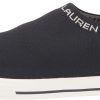 Lauren Ralph Lauren Jordyn Slip-On Sneaker - Breathable, Classic Round Toe Pull-on Flat Canvas Shoes for Women