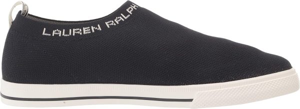 Lauren Ralph Lauren Jordyn Slip-On Sneaker - Breathable, Classic Round Toe Pull-on Flat Canvas Shoes for Women