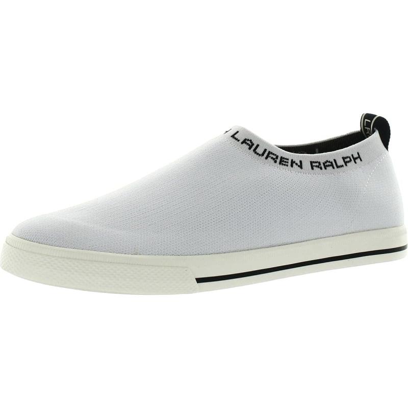 Lauren Ralph Lauren Women's Fashion Sneaker, Optic White/Black, 5.5