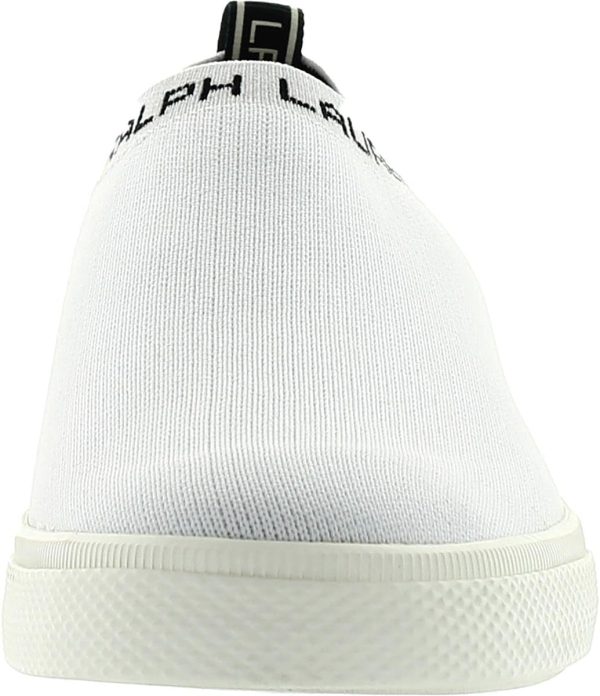 Lauren Ralph Lauren Women's Fashion Sneaker, Optic White/Black, 5.5