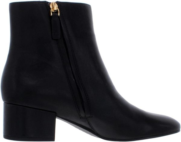 Lauren Ralph Lauren Womens Welford Leather Ankle Boots Black 8.5 Medium )