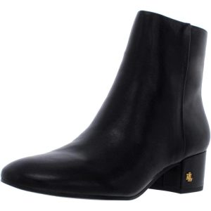 Lauren Ralph Lauren Womens Welford Leather Ankle Boots Black 85 Medium